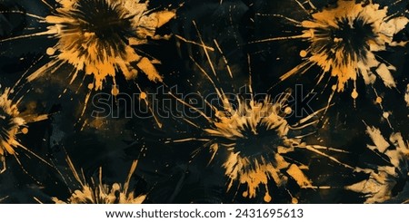 Yellow and gold Tie Dye Pattern Ink , colorful tie dye pattern abstract background. Tie Dye two Tone Clouds . Abstract batik brush seamless and repeat pattern design