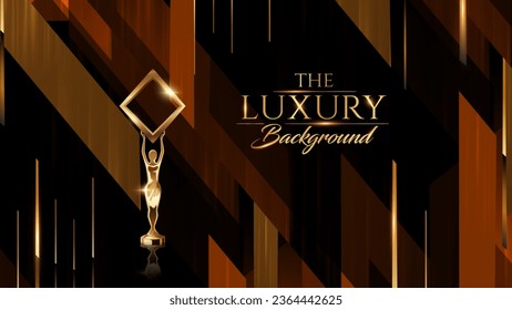 gelber goldener Hintergrund. Modernes abstraktes Template Grafikdesign. Elegantes Aussehen Premium Layout. Werbebanner für das Marketing.  Event-Hintergrund. Geburtstagskreativwerk. Luxushintergrund.