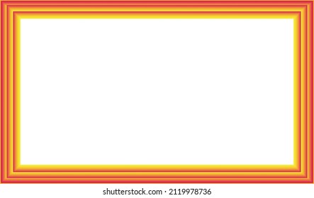 Yellow Golden luxury vintage realistic rectangle border. illustration - Vector