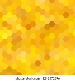 Yellow, golden vector abstract polygonal layout. Creative illustration in halftone style with gradient. A new texture for your design.