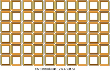 Yellow golden wall block, seamless pattern with yellow gold squares block arrange as wall design for fabric printing or wallpaper or background
