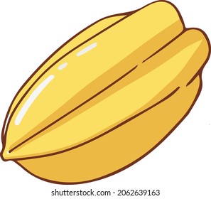 yellow gooseberry fruit vector illustration