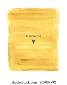 Yellow gouache background isolated with text space, minimalism vintage style