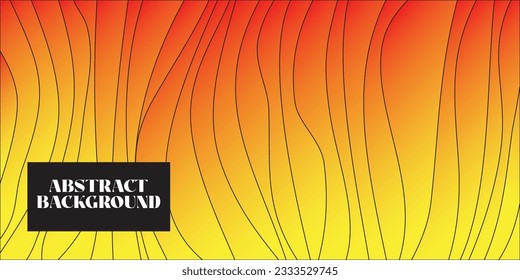 Yellow gradient abstract background with wave lines. Modern gradient wave colorful background. Perfect for covers, posters, presentations, banners, websites and wallpapers