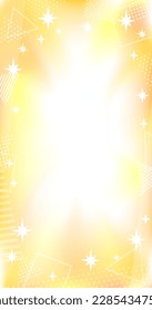 yellow gradient background with glitter geometric shapes