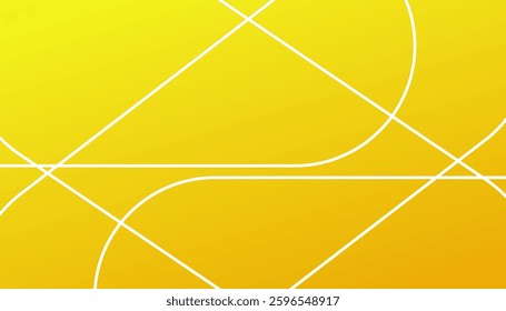 Yellow gradient background with lines and curves.