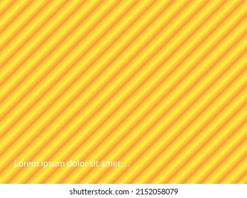 Yellow gradient background with stripes.