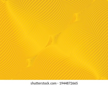 Yellow gradient banner template with wavy lines. Abstract colorful background. Design element. Ideal for print, social media, poster and web