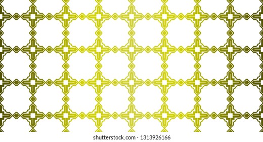 Yellow gradient Color Seamless Lace Pattern With Abstract Geometric. Stylish Fashion Design Background For Invitation Card. Illustration