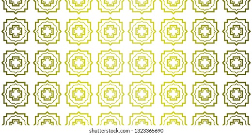Yellow gradient Color Seamless Lace Pattern With Abstract Geometric. Stylish Fashion Design Background For Invitation Card. Illustration