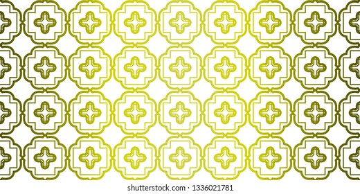 Yellow gradient Color Seamless Lace Pattern With Abstract Geometric. Stylish Fashion Design Background For Invitation Card. Illustration