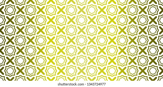 Yellow gradient Color Seamless Lace Pattern With Abstract Geometric. Stylish Fashion Design Background For Invitation Card. Illustration
