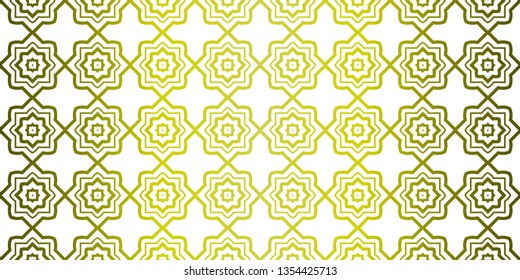 Yellow gradient Color Seamless Lace Pattern With Abstract Geometric. Stylish Fashion Design Background For Invitation Card. Illustration
