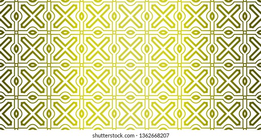Yellow gradient Color Seamless Lace Pattern With Abstract Geometric. Stylish Fashion Design Background For Invitation Card. Illustration
