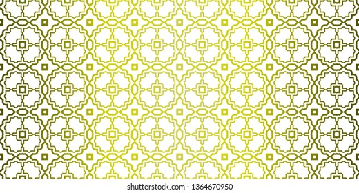 Yellow gradient Color Seamless Lace Pattern With Abstract Geometric. Stylish Fashion Design Background For Invitation Card. Illustration