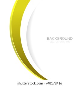 yellow gradient curve background overlap layer with space for text and message design