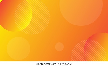 yellow gradient geometric background with circular shapes for banner, poster, presentation, web, etc. vector illustration