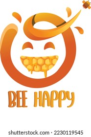 logotipo de sonrisa alegre de gradiente amarillo
