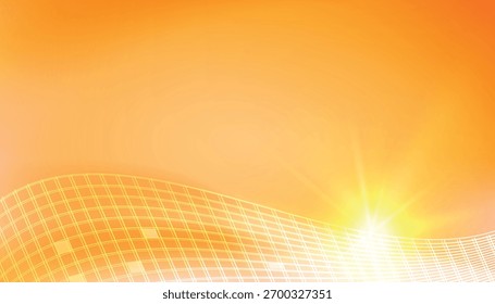 Textura de malla degradada amarilla. Fondo naranja brillante colorido