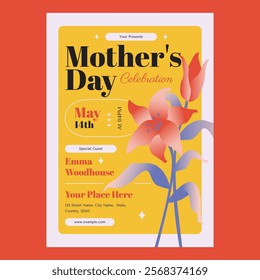 Yellow Gradient Mother's Day Social Media Flyer