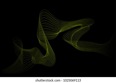 Yellow gradient on the black background's design illustration