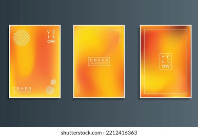 Yellow Gradient Orange Abstract Background. Vector Illustration Eps File Editable Portrait Set Design.