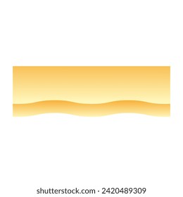Yellow gradient shapes for paper corners. Vector illustration.