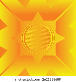 Yellow gradient simple abstract Concentric square circles abstract background