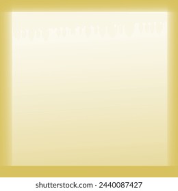 Yellow gradient square photo frame - Golden  film design for insert the picture.