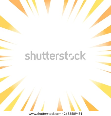 Yellow gradient sunburst vector illustration.