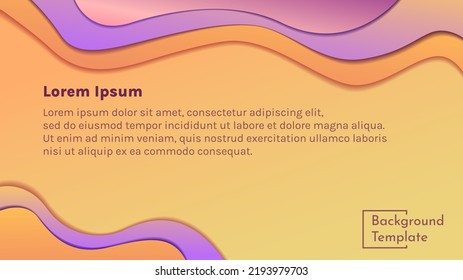 yellow gradient vector abstract background with waves. there is a blank space for text