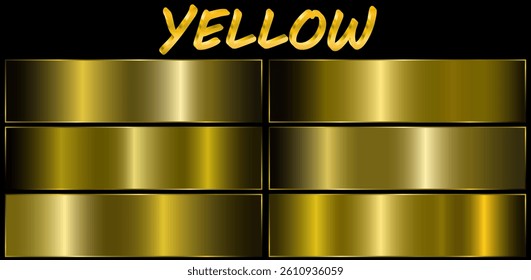 Yellow gradient vector. Metallic vector illustration of golden gradient background texture for luxury frame, ribbon, banner, web, coin and label. Elegant Light and Glow Vector Template.