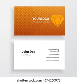 Yellow gradient and wavy lines Clean and minimal corporate business card mockup