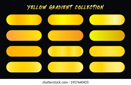 Yellow Gradients Swatches Set Stylish Design