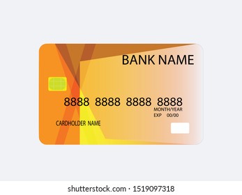 Yellow Graphic Vector credit cards