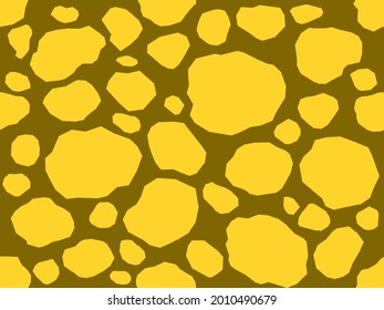 yellow gravels seamless pattern. Rock fragment.