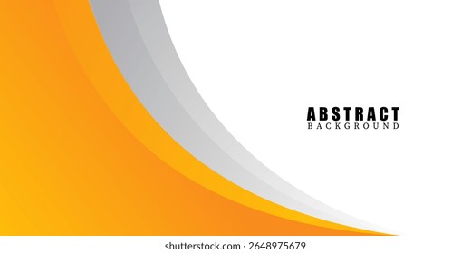 Yellow and gray abstract wave background for corporate banner, business presentation, poster, journal cover.
