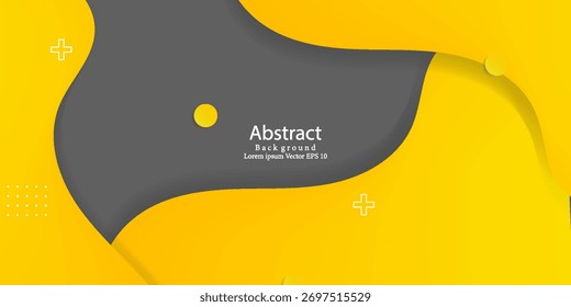 Fondo de onda Abstractas amarillo y gris. concepto de tecnología futurista