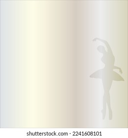 Yellow gray background and ballerinas