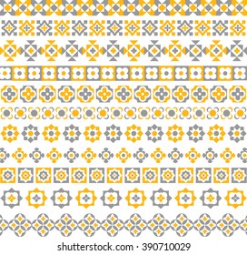 yellow gray geometric borders