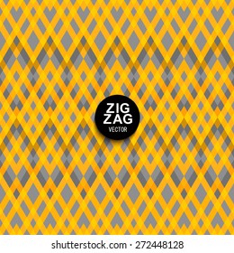 Yellow and Gray geometric pattern. Ethnic zigzag ornament with blending mode. Stylish vector background.