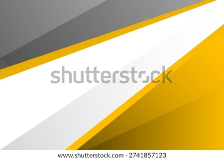 Yellow and gray geometric shape modern background with space for text and message. template design