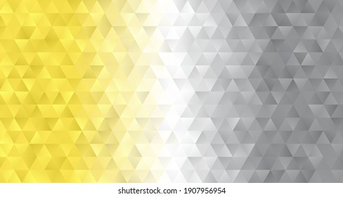 
Yellow   Gray Gradient Triangle Pattern Vector Background  2021 Color the Year  Glowing 3D Low Poly Geometric Texture  