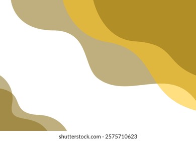 Yellow with gray wave layer modern background with white space for text and message. template design	