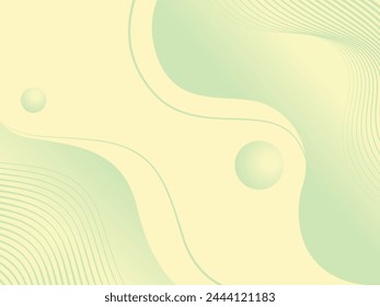 Yellow and green abstract background for presentations, website, design. Vector illustration with lines and gradients