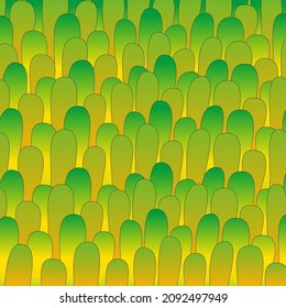fondo abstracto verde amarillo, ilustración vectorial, textura estilizada de la superficie vegetal