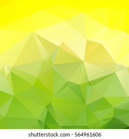 Yellow & green abstract poligonal background in vector graphics.