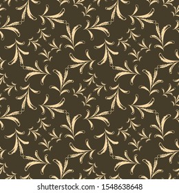 Yellow, Green Abstract Splash Leaf vector repeat pattern design Great for fall spring summer time modern fabric, wallpaper, backgrounds, invitations, packaging design projects Surface pattern design