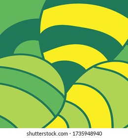 Yellow and Green Abstract Vector Background.