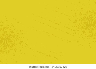 Yellow green background with spots, blotches paint texture, paint splatters. Vector illustration